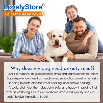 1.76 Fl Oz Calm The Eff Down for Dog - Stress Relief Supplement for Dogs Natural Dog Calming Anxiety Relief for All Life Stages and Breeds - Calm Down Calming Drops for Dogs
