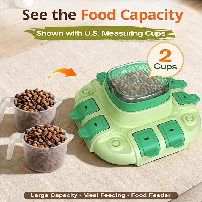 KADTC Dog Puzzle Toy, 2 Levels of Challenge, Push-to-Release Treat Dispenser, Slow Feeder & Mental Stimulation Enrichment Toy for Small Medium Large Dogs