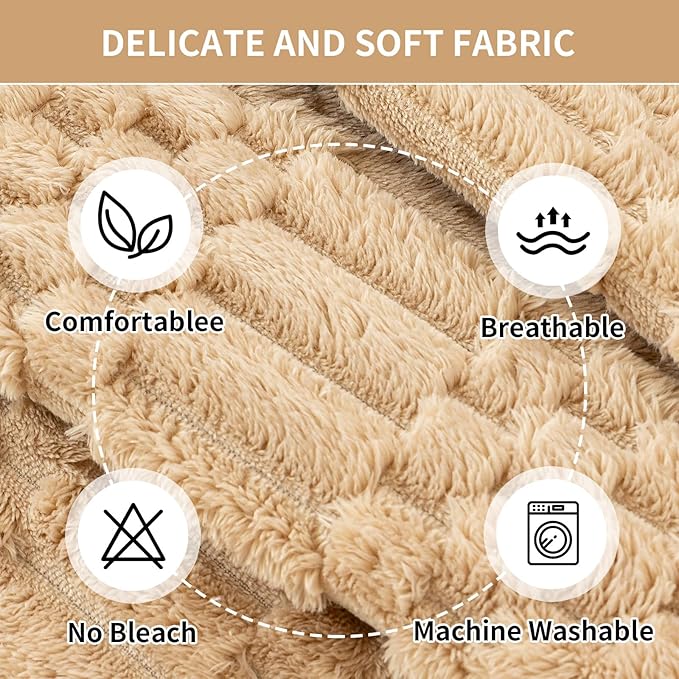 Plush Warm Sofa Covers Washable, Funny Fuzzy Couch Cover for Dogs Washable, Non-Slip Couch Covers for Loveseat, Soft Sofa Slipcover for Pet & Kid(1PC, Light Brown, 36"×47", Small Loveaeat)