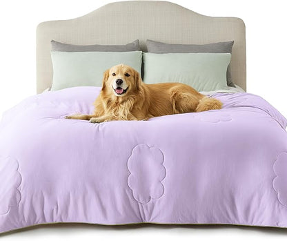 LE SURE Premium Cooling Dog Blankets for Bed - Washable Dog Cooling Throw Blanket with Q-MAX>0.4，Durable Self Cooling Pet Mat, Soft Cooling Summer Blanket for Hot Weather, Purple, 60x80