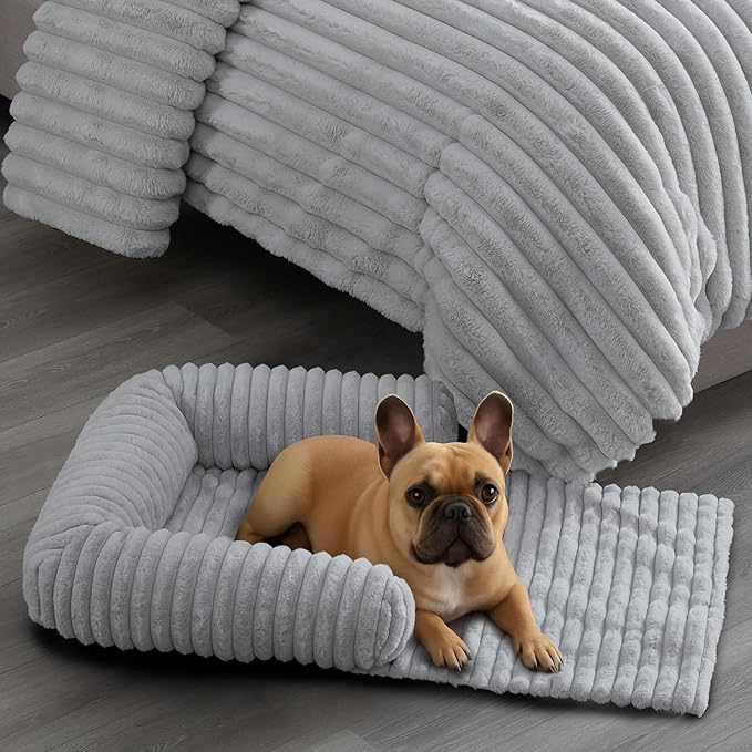 Riverbrook Home Everett Long Sofa-Style Pet Bed, Gray, Small