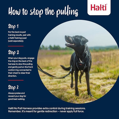 Halti No Pull Harness - Stop Your Dog Pulling on The Leash. Adjustable, Lightweight and Easy to Use. Reflective Dog Training Harness for Large Dogs (Size L, Forest Green)