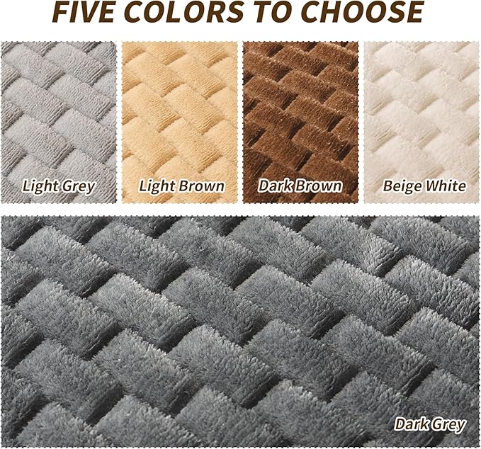 Couch Covers for Dogs Washable, Velvet Dog Couch Cover Protector, Fuzzy Plush Pet Sofa Cover for 3 Cushion Couch, Sofa Covers for Pets(1PC,Dark Grey,27.6"x82.7",3 Seater Sofa Pad Cover)