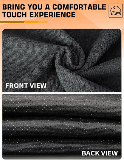Car Seat Cover Towel 2PCS, 1200g Ultra-Thick Absorbent Terry Cloth Seat Protector for Post-Gym Sweat & Beach,Universal Fit for Sedans SUV Minivans,Machine Washable Interior Protection (Black)