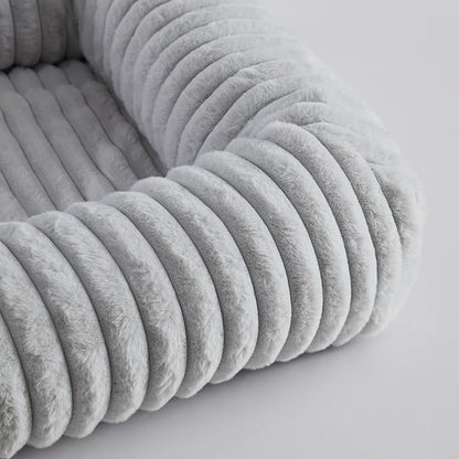 Riverbrook Home Everett Long Sofa-Style Pet Bed, Gray, Small
