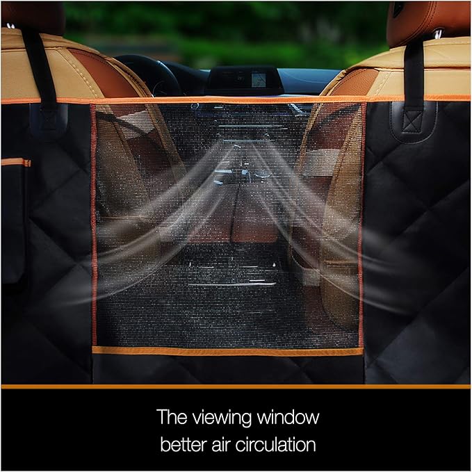 iBuddy Dog Seat Covers for Trucks 100% Waterproof Car Hammock for Truck Back Seat Durable X-Large Seat Cover Against Dirt and Dog Fur Machine Washable Pet Seat Cover for Trucks and Large SUVs