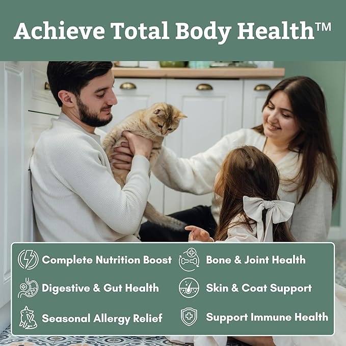 Wholistic Pet Organics Feline Complete - 4 Oz - Multivitamin & Probiotic Powder for Cats - Natural Cat Food & Digestive Support - 37 Scoops