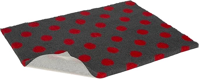 Vetbed Dog and Cat Bedding, Charcoal with Red Polka Dot