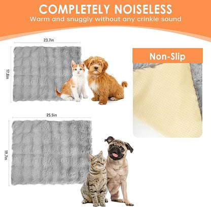 Self Warming Cat Bed,Self Heating Cat Dog Mat,Soft Extra Warm Thermal Pet Pad for Indoor Outdoor, Washable Cover Non-Slip Bottom Dog Thermal Blanket (23.7" x 17.8")