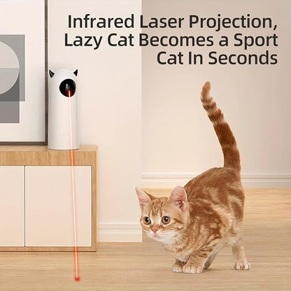 Interactive Automatic Cat Laser Toys for Indoor Cats – 4th Gen Rechargeable Laser Pointer with Real Random Motion | Self-Play Cat Enrichment Toys for Bored Adult Cats & Kittens