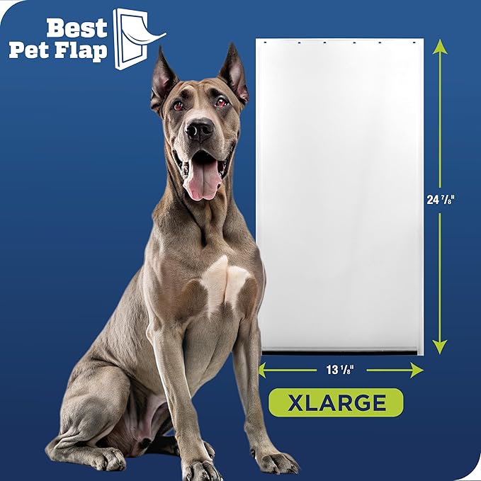 Best Pet Flap XL Replacement Dog Door Non PVC Flap Fits PetSafe PAC11-11040 - Measures 13 1/8" x 24 7/8" Longer Lasting, Most Energy Efficient, Less Shrinkage, BPA Free