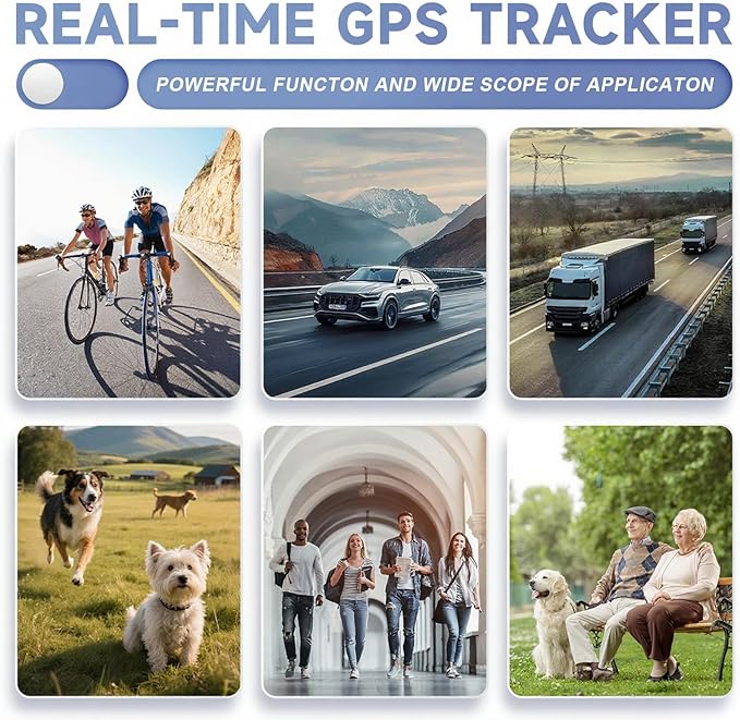 0.8 inch!Hidden Mini GPS Tracker for Vehicles Portable Real Time Magnetic Tracking Device Car Full Global Coverage Location Kids Dogs Trucks Person No Subscription Required Monthly Fee (Medium Size)
