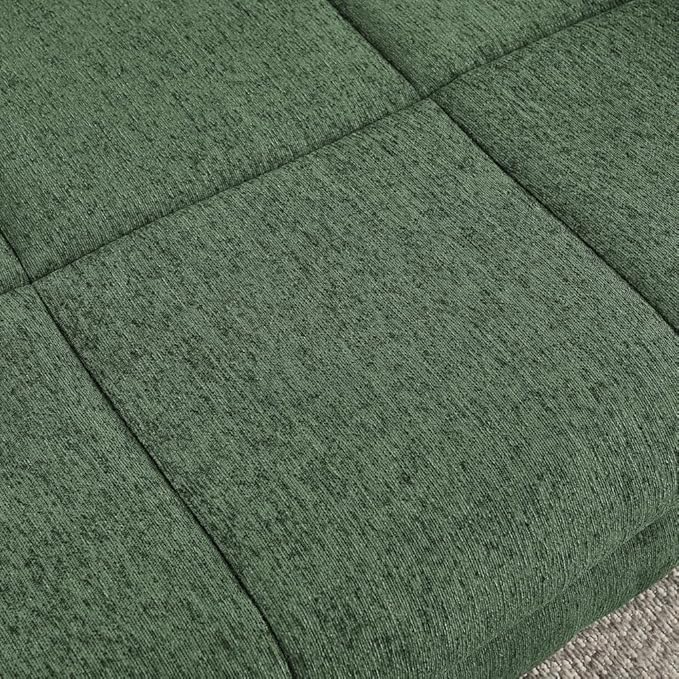 Dog Couch Bed with Backrest and Armrest, Durable Pet Sofa with Soft Foam Cushion, Elevated Dog Couch Bed with Legs for Medium and Large Dogs, Emerald Green