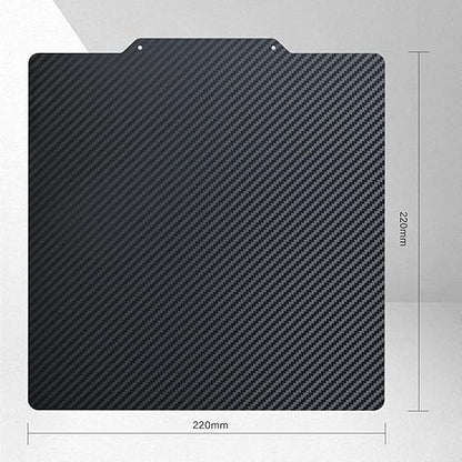 Textured PEI & Smooth PET (Carbon Fiber Pattern) Heat Bed Plate Flexible Print Bed Compatible with Artillery Genius
