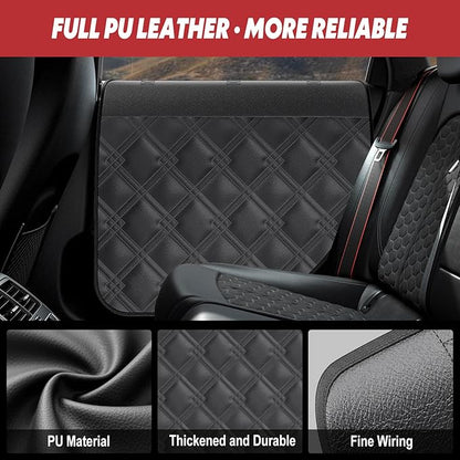 Surfcabin Dog Car Door Protector – 20% Larger Design for Sedans, Family Cars and Small SUVS, 2 Packs Thickened PU Material Waterproof Door Panel Covers, Protects Doors from Dog Scratching