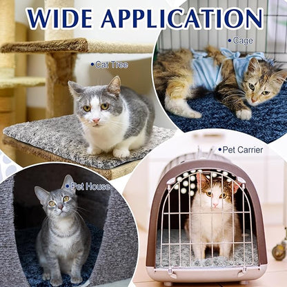 Drydiet 4 Pack Self Warming Cat Pads Self Heating Cat Mat Washable Homeless Dogs Thermal Pads Kennel Pad Reflects Body Heat Warm Crate Bed Mat for Indoor Outdoor Pet