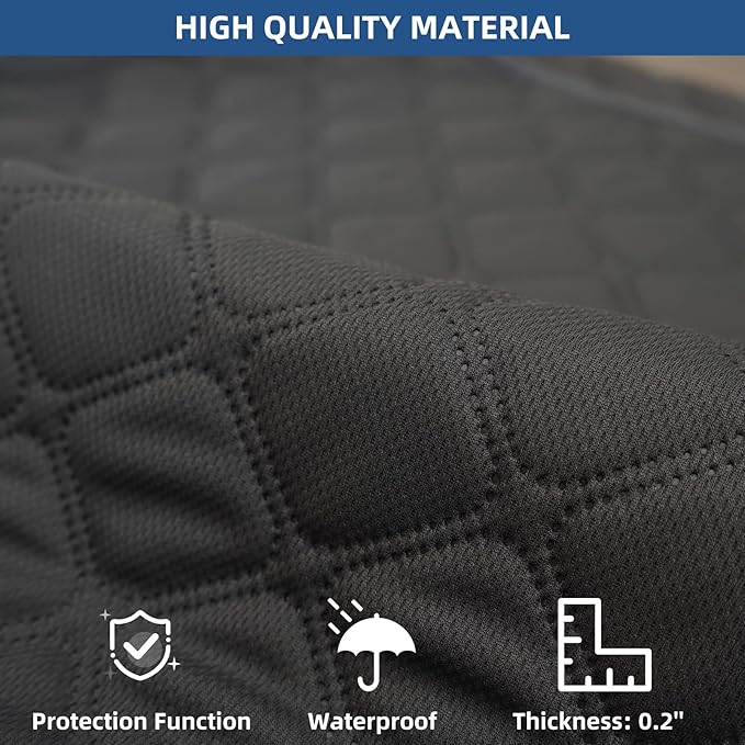 Eismodra Waterproof Recliner Chair Covers for Reclining Couch Slipcovers Seat Cushion,Anti-Slip Sofa Cover for Dogs Pets Furniture Protector Washable,Gray 23 x 35 inches (Only 1 Piece)