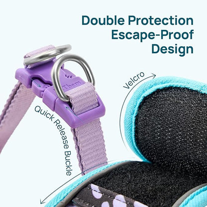 Cat Harness and Leash Set, Step-in Escape Proof Adjustable Vest Harness for Small Medium Large Cats, Lightweight Soft Breathable Reflective Kitten Harness for Walking Travel, Camping(Blue, S)