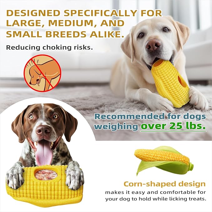 Multi-Functional Interactive Dog Toys for Aggressive Chewers, Indestructible Dog Toys for/Medium/Large Breeds,Frozen Dog Treat Holder to Keep Them Busy,Reduces Anxiety(Pack of 2)