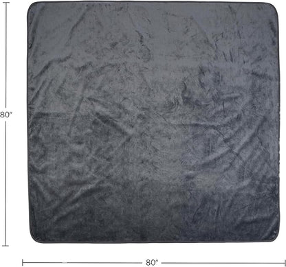 Lavish Home Waterproof Blanket - 80x80 King-Size Blanket for Kids, Pets, and Outdoors - Throw for Bed, Couch, Chair and Car (Gray)