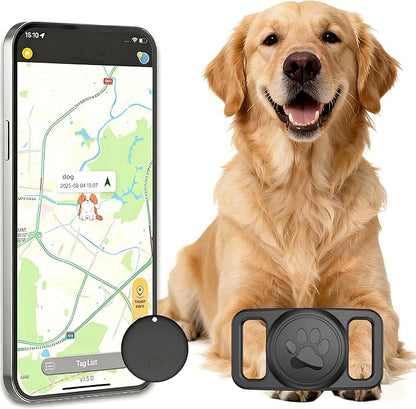 Pet Tracker,GPS Collar for Dogs (iOS Only) Smart tag,Waterproof Compatible with Apple Find My,No Monthly Fee,Advanced Tracking Solution Smart Collar for Pet Safety Ideal Small Large Dogs