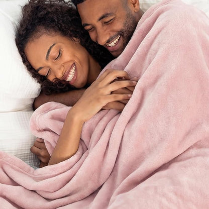 Bedsure GentleSoft Fleece Blanket Twin Size Pink - 300GSM Lightweight Plush Fuzzy Cozy Soft Warm Blanket for Bed, Sofa, Couch, Travel, Camping, 60x80 inches