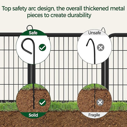 Topeakmart Unleashed Dog Playpen 24 inch 8-Panel Portable Pet Fence for Small/Medium/Large Dogs | Indoor, Outdoor, Yard & RV Camping Use