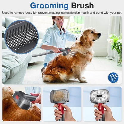 Pet Dog Grooming Attachment Kit Compatible with Dyson V7 V8 V10 V11 V12 V15 Vacuums (Not for V6), Dog Deshedding Brush Attachment for Shedding Grooming, Hair Grooming Tools for Dog and Cat, 6 Pack