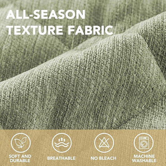 H.VERSAILTEX Chenille Couch Cover for Dogs Washable Soft Fuzzy Love Seat Cover Sectional Sofa Cover Thick Pet Couch Cover Protector Non-Slip Dog Bed Cover(Tender Green, 28" x 67")