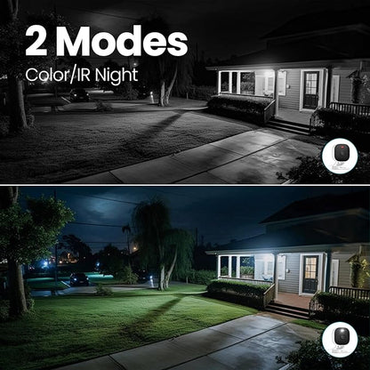 VIMTAG 5G/2.4G 4MP Cameras for Home Security-Outdoor/Indoor Camera for Dog/Cat/Pet/Nanny/Baby, Wired, Color Night Vision, Free AI Detection, 2-Way Audio, 24/7 SD Recording,Support Alexa Cloud SD Card