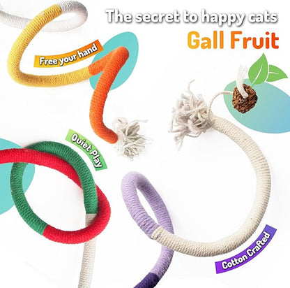 Cat Chew Toys 3PCS Sisal Ropes, Kitten Toys for Indoor Cats Teeth Cleaning Toys for Kitten, Bite Resistant Catnip Toys Interactive Cat Nip Kitty Kicker Toys for All Breeds