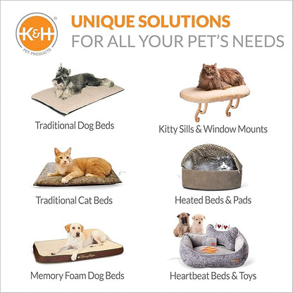 K&H Pet Products Lectro-Soft Outdoor Heated Dog & Cat Bed Replacement Cover, Fits K&H Lectro-Soft Large Beds (Heated Bed Sold Separately), Machine Washable Fleece Cover - 36 X 25in