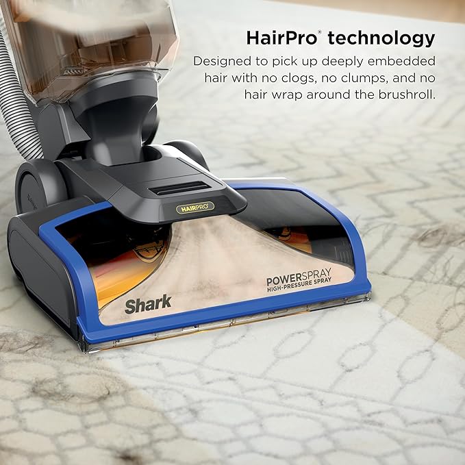 Shark CarpetXpert HairPro | Upright Carpet, Area Rug & Upholstery Cleaner | Carpet Shampooer | Handheld Spot & Stain Eliminator | Pet Hair Pickup & Odor Removal | 2 Cleaning Tools | Cobalt | EX251BRN