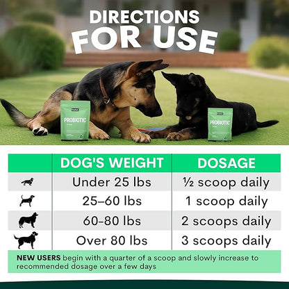 Petz Park Dog Probiotic 90 Scoops, Probiotics for Dogs Powder, Gut Health Supplement for Dogs, Paw Licking and Digestive Support, Dog Food Topper Made in Australia
