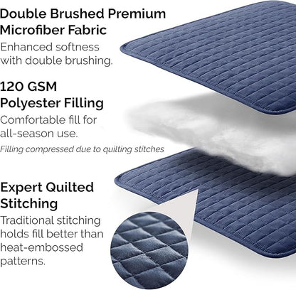 Southshore Fine Living, Inc. Lightweight Quilt King Size Bedding Set, Pet Hair Resistant Bedding Oversized King Size Quilt Coverlet Set w/2 Shams, Blue Coverlet Quilted Bedspread, Dark Blue Quilts