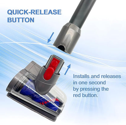 Mini Motorized Brush Head Replacement for Dyson V7 V8 Cyclone V10 V11 V15,Anti-Tangle Hair & Pet Hair Removal Vacuum Attachment Head for Carpeted Stairs,Couch Cushions,Bed,Car Carpet,Curtain