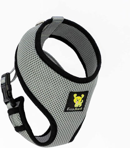 EcoBark Dog Harness - Eco-Friendly Max Comfort Harnesses - Luxurious Soft Mesh Halter - Over The Head Harness Vest- No Pull and No Choke for Large, XL, and XXL Dogs (XL, Gray)