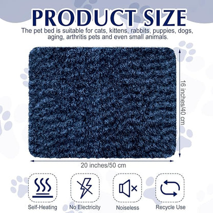 Drydiet 4 Pack Self Warming Cat Pads Self Heating Cat Mat Washable Homeless Dogs Thermal Pads Kennel Pad Reflects Body Heat Warm Crate Bed Mat for Indoor Outdoor Pet