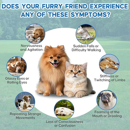 Yakucho Seizure Guardian for Dogs and Cats, Nervous System Support for Dogs and Cats, Supports Relaxation & Calm Behavior, Natural Herbal Formula, Easy to Use – 59 mL