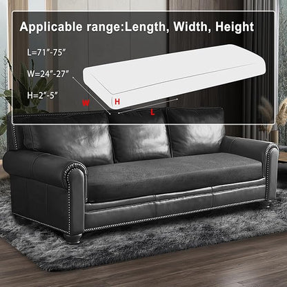 ANARACHON Leather Look Couch Cushion Covers Sofa Seat Slipcovers Sets Couches Furniture Protector for Sectional Armchair Loveseat Pets Kids Stretch Spandex Fabric (1 Cushion Sofa, Light Grey)