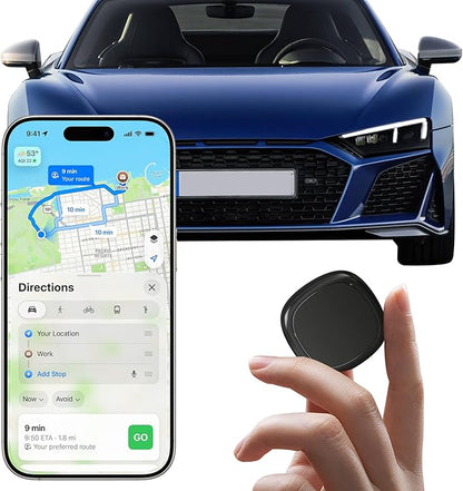 GPS Tracker for Vehicles.Mini Hidden Magnetic GPS Tracker for Vehicles - Full Global Coverage, No Subscription or SIM Card Required - Perfect for Cars, Assets, Pets, Kids, and Seniors!(Black Square)