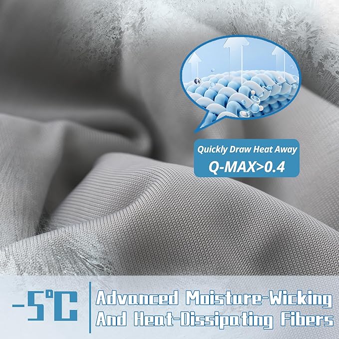 DOWNCOOL Cooling Comforter King Size, Grey Cooling Blanket for Hot Sleeper, Lightweight & Breathable Blanket for Night Sweats,Dual-Side Cooling Summer Bedding,106"X90"