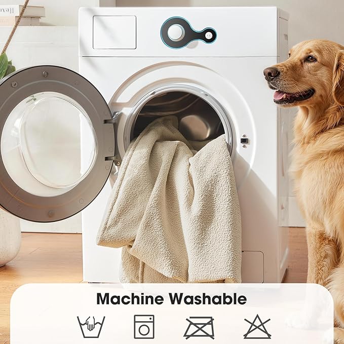 FURTIME Orthopedic Dog Beds Large Sized Dog, Extra Thick Supportive Comfort Pet Sofa, Ergonomic Slant Dog Couch Bed with Removable Washable Cover, Ultra Soft Surface & Non-Slip Bottom, Beige, 38"