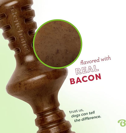 Benebone Zaggler Rolling Dog Chew Toy, Made in USA, Real Bacon Flavor, Large