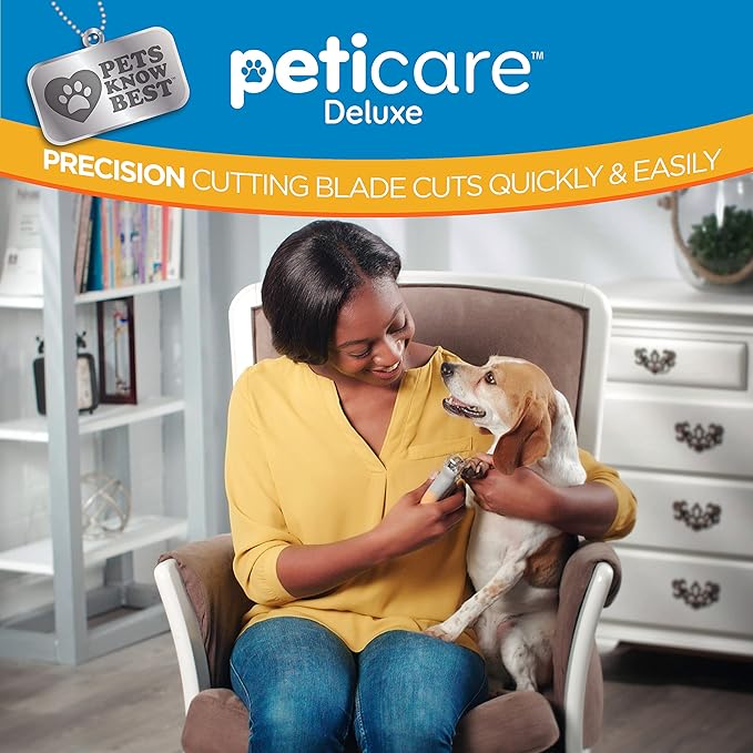 PetiCare Illuminated Dog & Cat Nail Clipper with LED Light & 5X Magnification for Safe, Precise Trimming | Pet Nail Cutter for Small & Large Breeds | Easy-to-Use Grooming Tool for Pets
