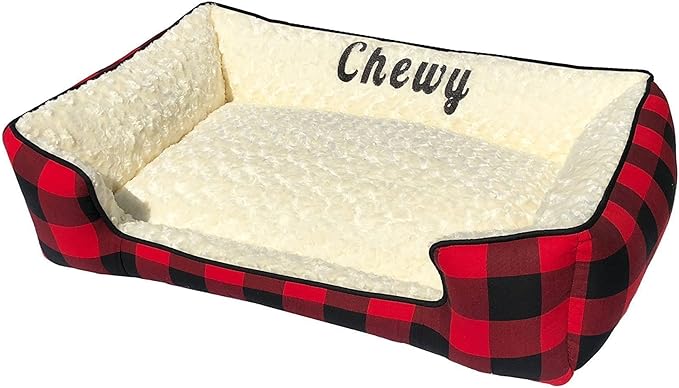 Luxury Ped Bed | Cozy Pets | Premium Quality | Handmade | Soft | Buffalo Check |