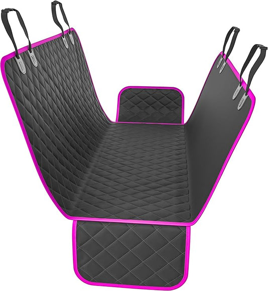 Active Pets Pink XL Dog Car Hammock Back Seat Cover, Waterproof Backseat Cover Protector for Truck Bench Rear of Sedans or SUVs, Essential Pet Supplies Vacuum or Wipe Clean, Machine Washable
