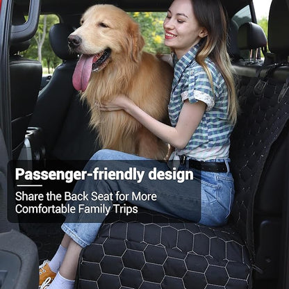Meginc Dog Car Seat Cover for Trucks, Car Seat Cover for Back Seat Protector F150 Ram 1500, Waterproof Dog Hammock for Truck with Mesh Window Heavy Duty Seat Cover for F-Series/GMC Sierra/Silverado