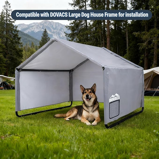 3-in-1 Outdoor Dog Tent Windproof Sun Shade Cover, Large Outdoor Pet House Cover (4'x4'x3.3'), Pet Gazebo Sun Shelter - Cover Only