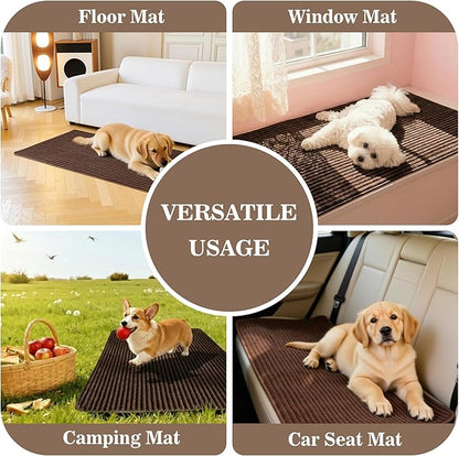 MYSKY HOME 100% Waterproof Couch Cover, Couch Covers for Dogs, Non Slip Couch Covers for Sectional Sofa, Couch Cover for 3 Cushion Sofa, Sofa Covers Washable Dog Bed Cover, Chocolate, 35"x70.9"